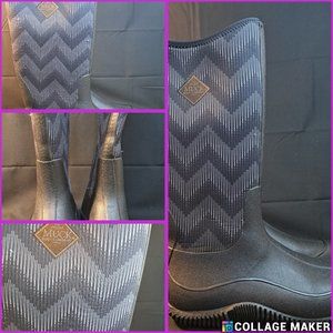 women rain boots by MUCK CO, sz 9 black